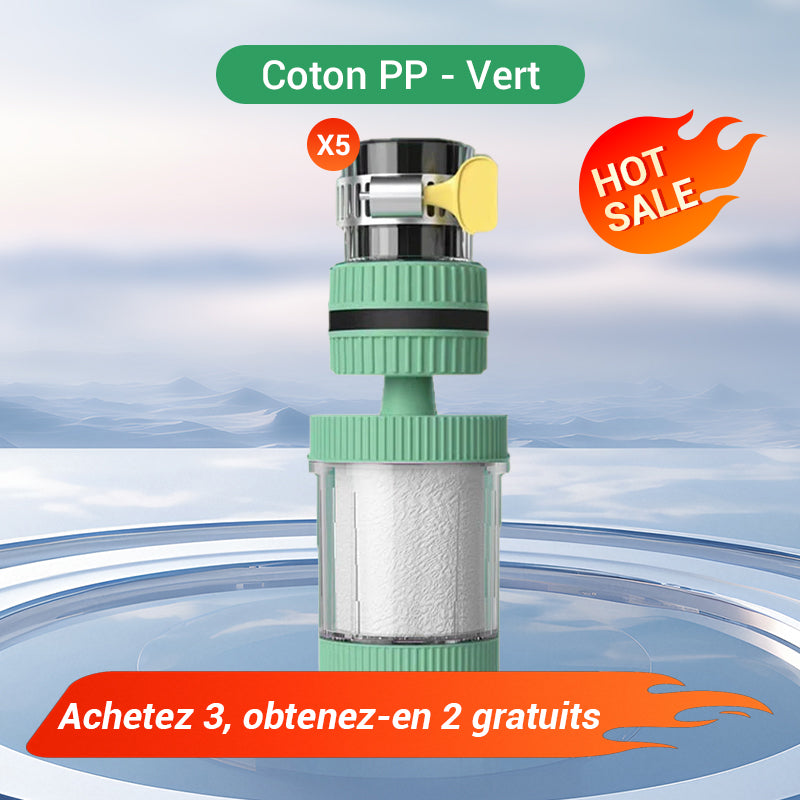 📢💧Filtre de Robinet Amélioré et en Coton PP – Améliorez la Qualité de Votre Eau du Robinet