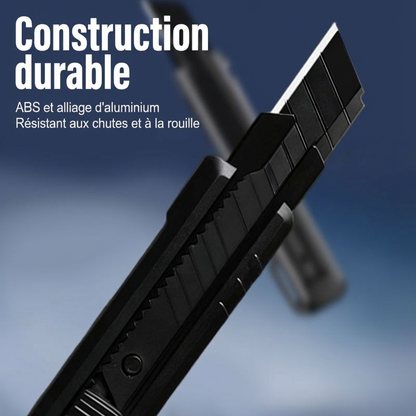 📢📢50% DE RÉDUCTION !!! ⏰🔪 Couteau Utilitaire Pro – Acier au Carbone, Verrouillage Sécurisé & 10 Lames Incluses | ABS Renforcé + Poignée Ergonomique ⚡