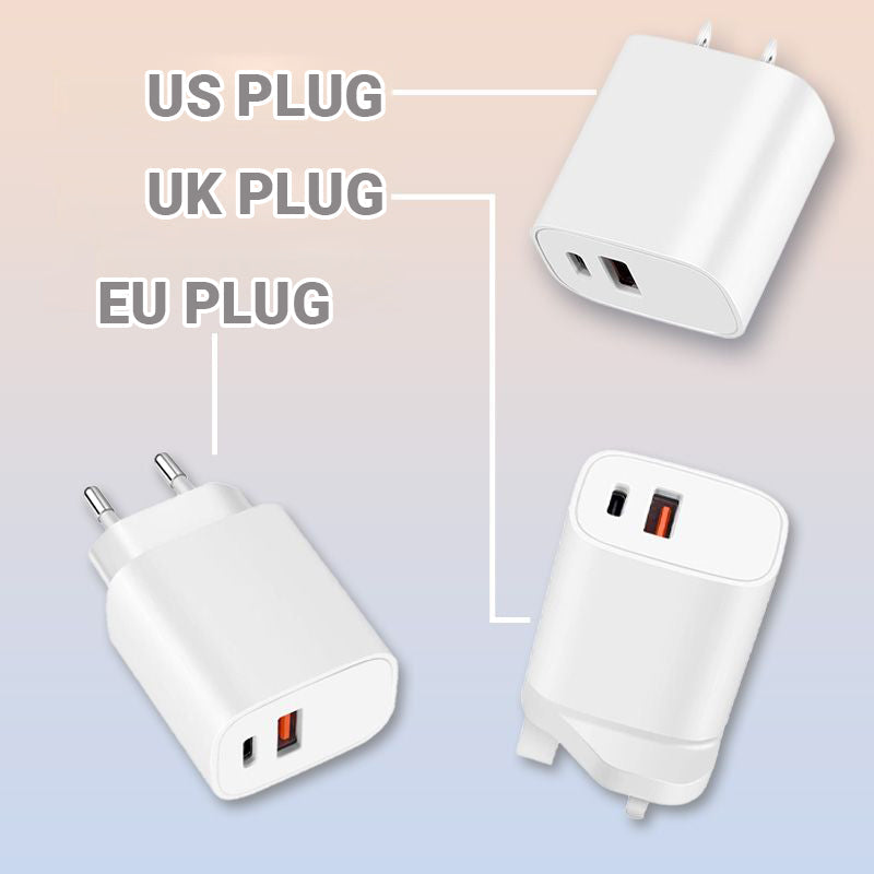 20W Chargeur Rapide à Deux Ports