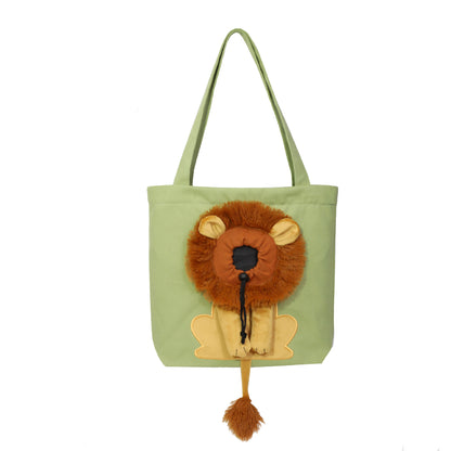 🐈Sac pour chat en forme de tête de rosée - Sac de transport pour animaux de compagnie👜
