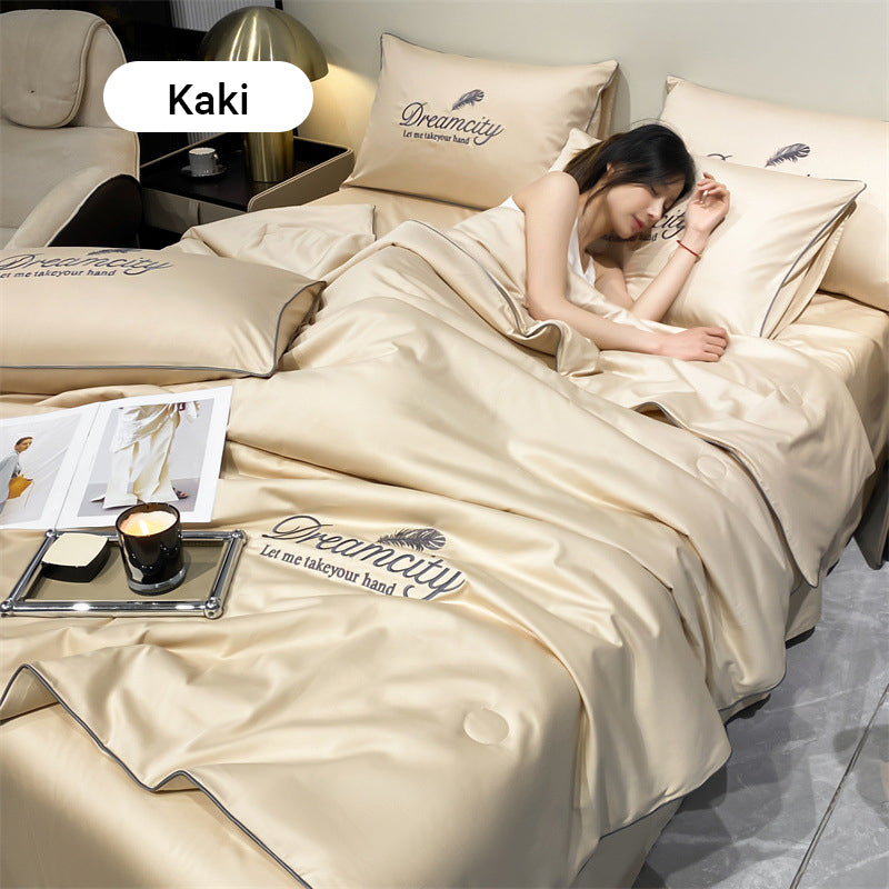 ❄️💕 VENTE DIRECTE USINE -50% ! Parure de Lit 4 Pièces en Velours Haut de Gamme – Douce, Respirante & Rafraîchissante (Tailles 1-2 Places)