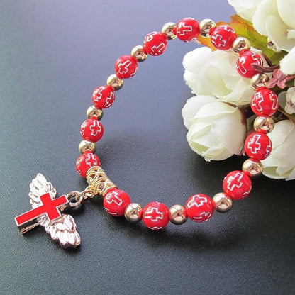 👼Bracelet Croix-Ailes d'Ange