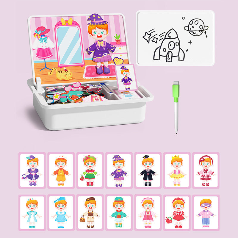 🧩 50% DE RÉDUCTION ! 🎨 Boîte à Puzzle Magnétique Enfant - Jeu Éducatif avec Planche à Dessin et Pièces Colorées 🖍️📦