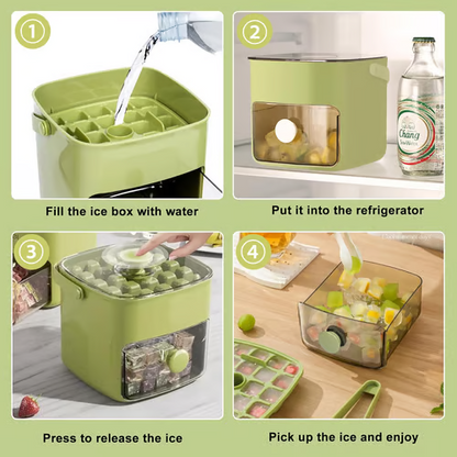 🧊Machine à glace portable avec couvercle et bac de rangement (48 glaçons)