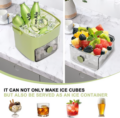 🧊Machine à glace portable avec couvercle et bac de rangement (48 glaçons)