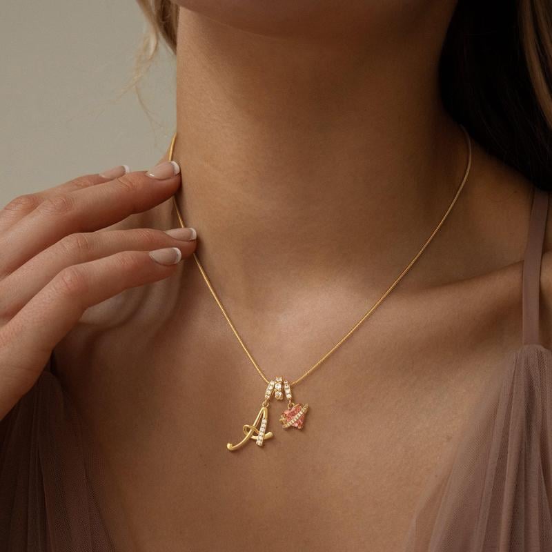 💖 DERNIER JOUR – 57 % DE RÉDUCTION ✨ Colliers à pendentifs 3 rangs avec initiales A-Z 🎀 | Personnalisés et élégants