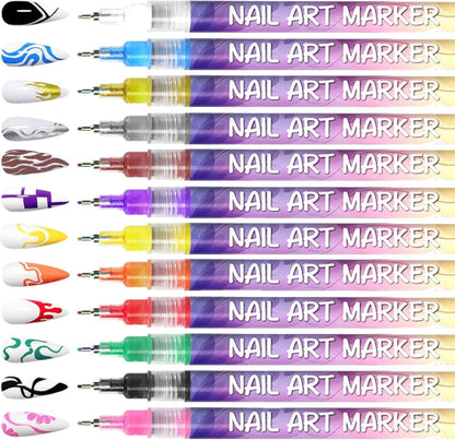🎁 Soldes exceptionnels à -50 % ⏳🎨 Coffret de 12 stylos pour nail art