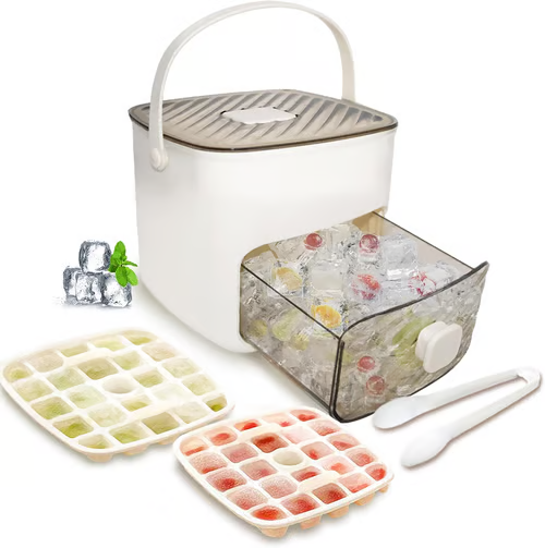 🧊Machine à glace portable avec couvercle et bac de rangement (48 glaçons)