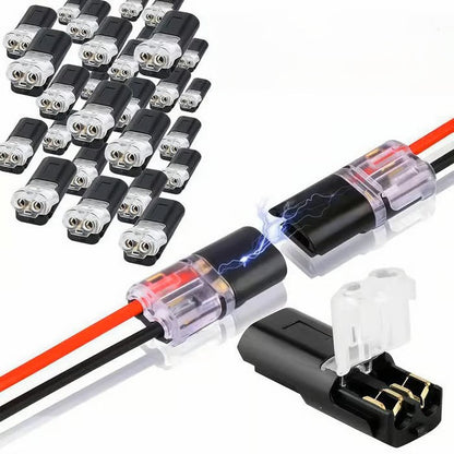 🏆Connecteur enfichable à double fil avec boucle de verrouillage