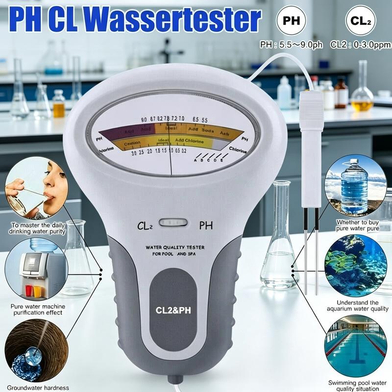 🔬💧 Testeur de pH et de chlore pour piscines – 50 % de réduction ! Mesure précise du pH et du taux de chlore de votre piscine : simple, rapide et fiable. 🔥🏊