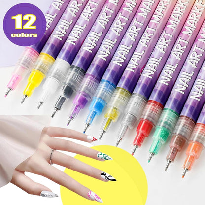 🎁 Soldes exceptionnels à -50 % ⏳🎨 Coffret de 12 stylos pour nail art