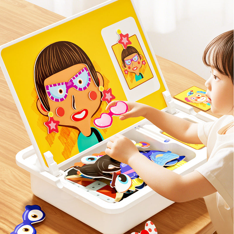 🧩 50% DE RÉDUCTION ! 🎨 Boîte à Puzzle Magnétique Enfant - Jeu Éducatif avec Planche à Dessin et Pièces Colorées 🖍️📦