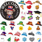 ⏰ Enseigne de Bienvenue Interchangeable avec Vache Highland Avec aimants saisonniers, chapeaux amovibles et accessoires