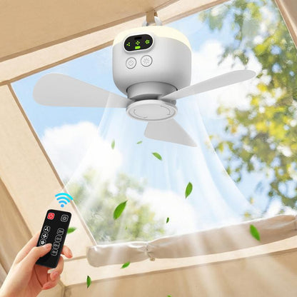 📢50 % DE RÉDUCTION !! ⏰Ventilateur de plafond rechargeable avec éclairage LED🌬️✨