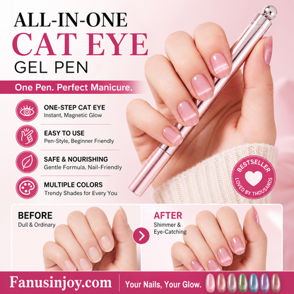 ✨️ Surprise – 50 % de réduction ! 💅 Un nail art sublime en un seul geste – Stylo gel œil de chat tout‑en‑un !