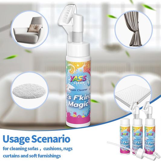 ⏳ DERNIER JOUR – ACHETEZ 2, OBTENEZ 1 GRATUIT !! 💖 Nettoyant mousse magique pour tapis et tissus – Éliminateur de taches et odeurs d'animaux avec brosse de nettoyage 🧼🪄
