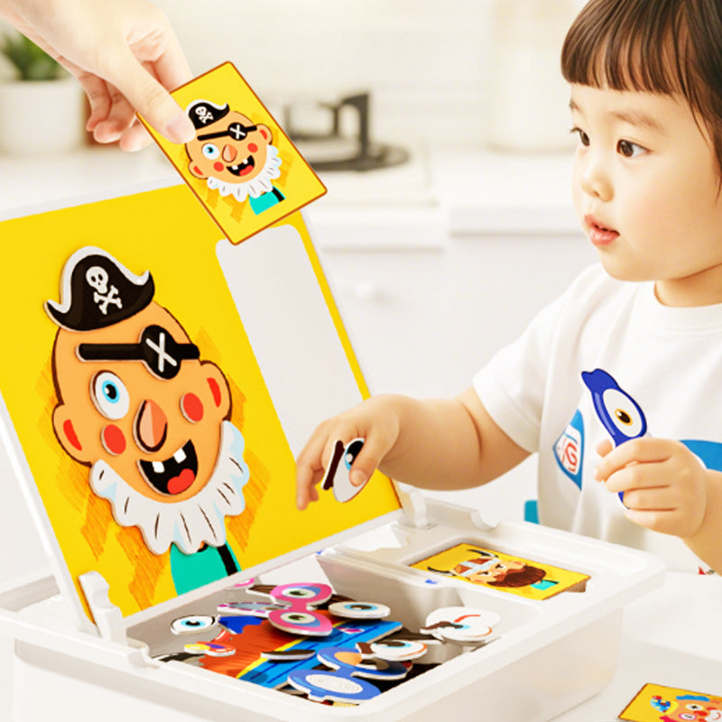 🧩 50% DE RÉDUCTION ! 🎨 Boîte à Puzzle Magnétique Enfant - Jeu Éducatif avec Planche à Dessin et Pièces Colorées 🖍️📦
