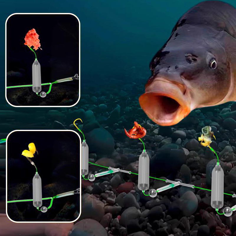 Gréement de pêche de fond anti-dérive à 3 hameçons