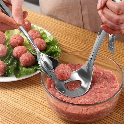 Cuillère à boulettes de viande – en acier inoxydable 🥩🍡