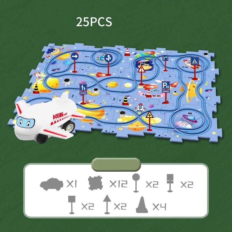 🔥Jeu de puzzle éducatif pour enfants Voiture sur rails🧩