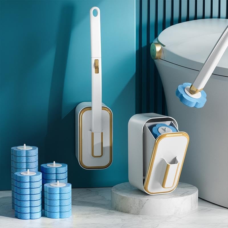📢📢50 % de réduction !! ⏰ Ensemble de Brosses de Toilette Jetables à Fixation Murale – Hygiénique, Élégant & Gain de Place