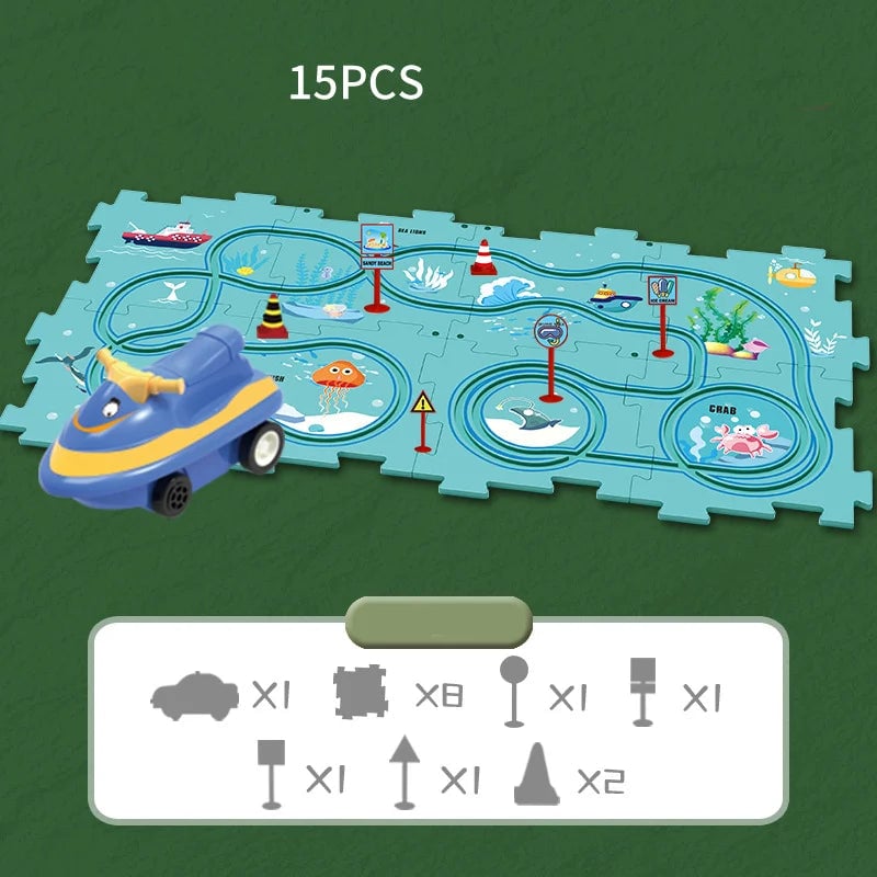 🔥Jeu de puzzle éducatif pour enfants Voiture sur rails🧩