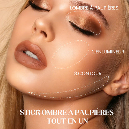 📢📢50 % de réduction !! ⏰8 couleurs de fards à paupières pailletés en stick, waterproof, longue tenue et multi-usage