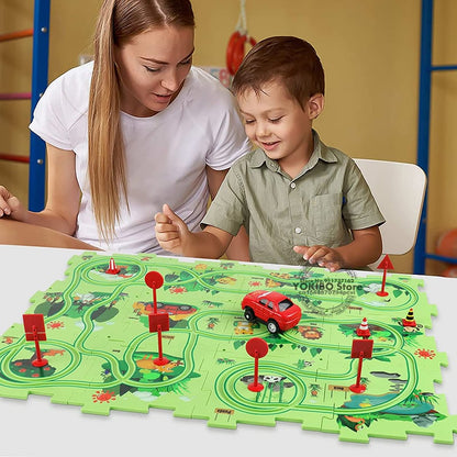 🔥Jeu de puzzle éducatif pour enfants Voiture sur rails🧩