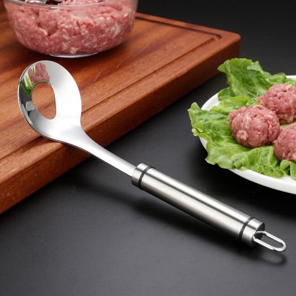 Cuillère à boulettes de viande – en acier inoxydable 🥩🍡