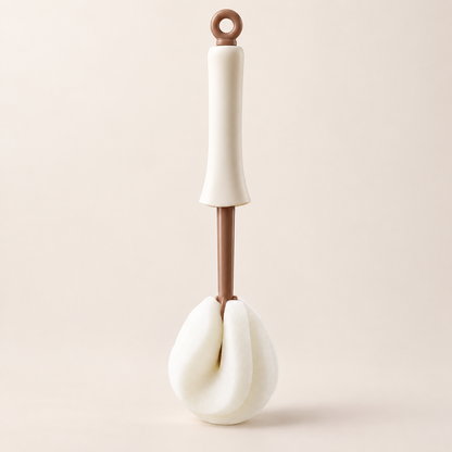 Brosse 2‑en‑1 pour tasses et bouteilles – Manche long et brosse de détail intégrée 🧽✨