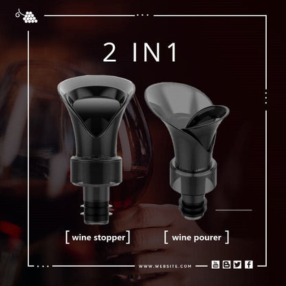 Bouchon de vin rouge 2 en 1 (2 achet¨¦s, 1 gratuit)