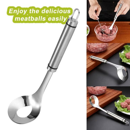 Cuillère à boulettes de viande – en acier inoxydable 🥩🍡