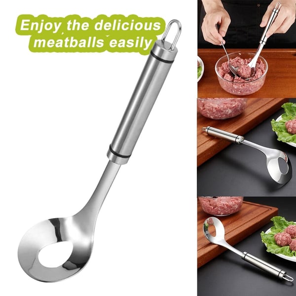 🏆 Offre spéciale du dernier jour :15.99€ ! 🍡 1 achetés 1 offerts 🍨 Cuillère à boulettes inox – Démoulage facile, polyvalente pour viande, poisson🧁👌