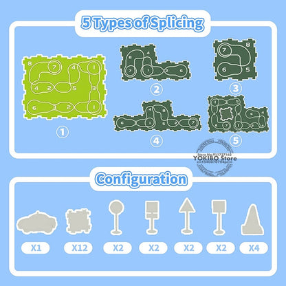 🔥Jeu de puzzle éducatif pour enfants Voiture sur rails🧩