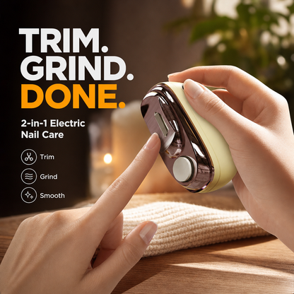 🎉 Soldes 2026 – Plus de 113 000 exemplaires vendus ! ✂️ Coupe-ongles électrique intelligent 2‑en‑1 et polisseur – Sécurité anti‑pincement et lumière LED 💅
