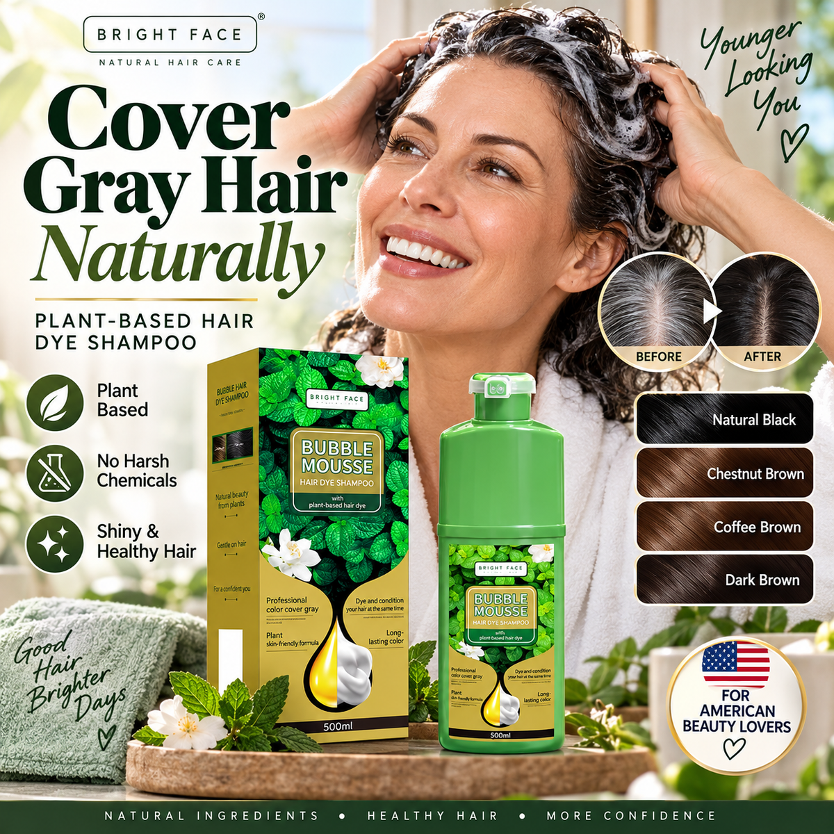 50% de Réduction – Coloration Capillaire Mousse à Base de Plantes