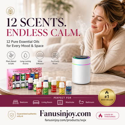 🔥 Offre limitée –50 % ! 🎁🌺 Une senteur fraîche qui égaie votre humeur ! 🌷 Coffret de 12 huiles essentielles hydrosolubles