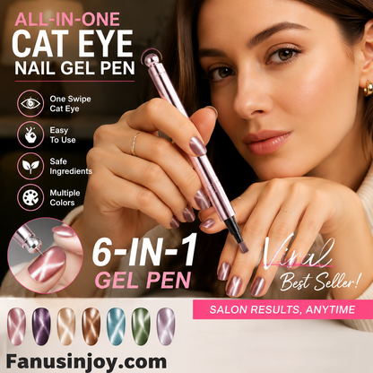 ✨️ Surprise – 50 % de réduction ! 💅 Un nail art sublime en un seul geste – Stylo gel œil de chat tout‑en‑un !