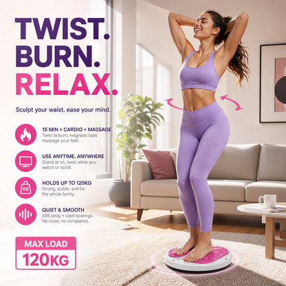 ✨ Planche d'équilibre pour massage et exercices de torsion de la taille – Brûlez les graisses, affinez votre taille et améliorez votre circulation sanguine à domicile