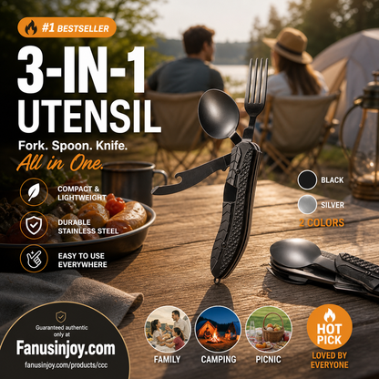 🎉 50 % de réduction ! 🍴 Couvert de table pliable multifonction 4‑en‑1 pour l'extérieur