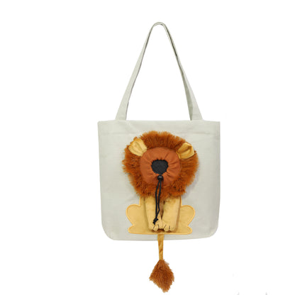 🐈Sac pour chat en forme de tête de rosée - Sac de transport pour animaux de compagnie👜