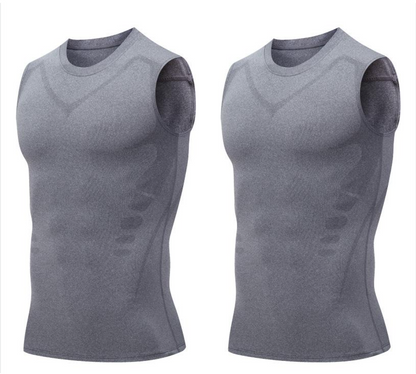 🎉 Gilet de maintien ionique – Compression et rafraîchissement – Gainage corporel et sans manches – Invisible sous les vêtements 🕶️