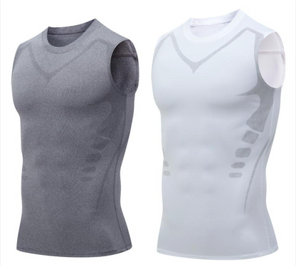 🎉 Gilet de maintien ionique – Compression et rafraîchissement – Gainage corporel et sans manches – Invisible sous les vêtements 🕶️