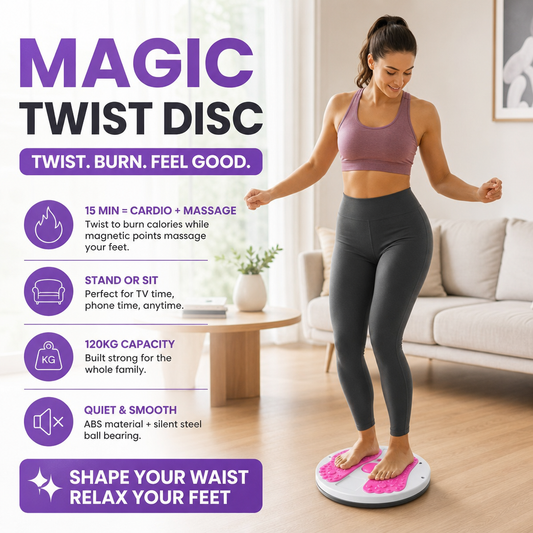 ✨ Planche d'équilibre pour massage et exercices de torsion de la taille – Brûlez les graisses, affinez votre taille et améliorez votre circulation sanguine à domicile