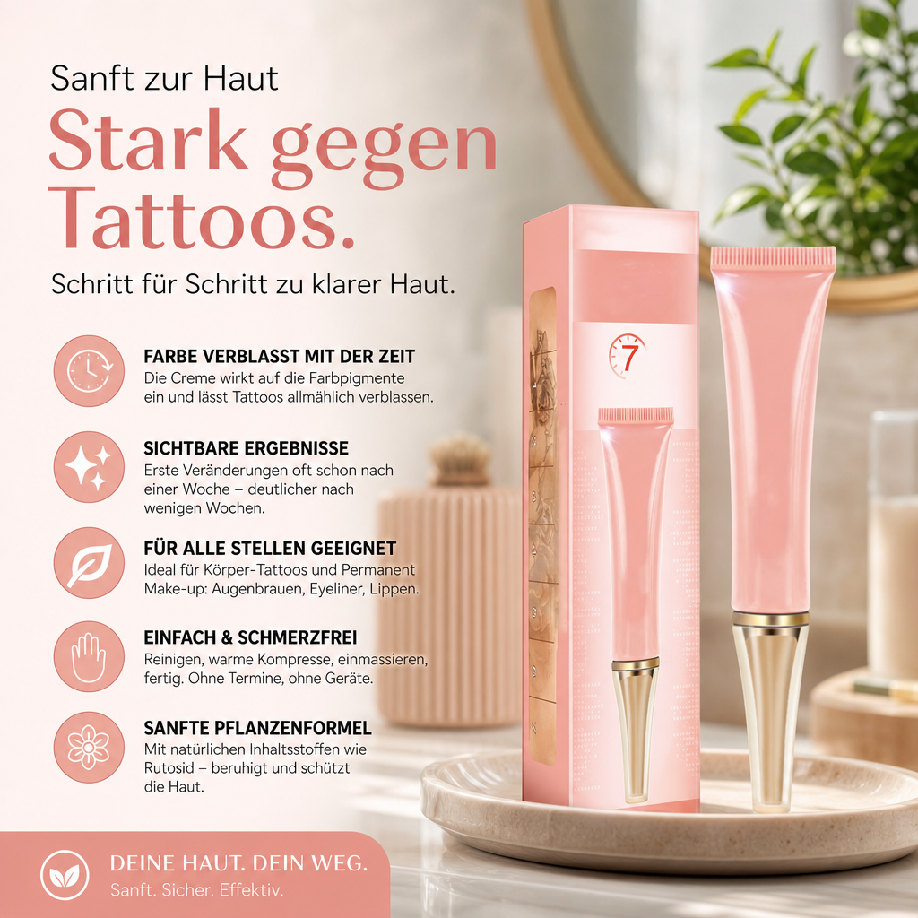 🏆 Offre à durée limitée🔥 2 achetés, le 3e offert 🎁Crème éclaircissante pour tatouages douce, efficace et polyvalente