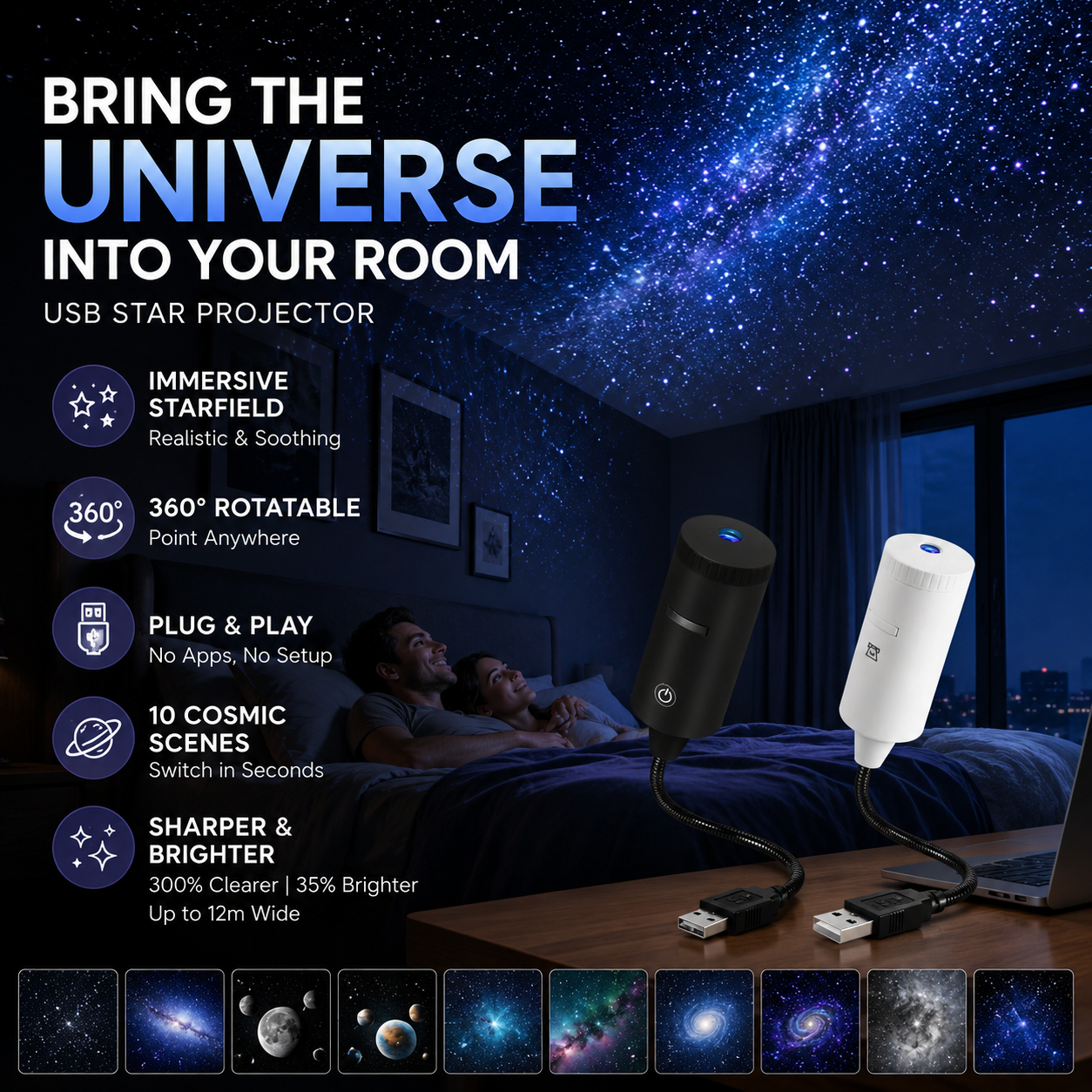 ✨ Projecteur d’étoiles HD – Branchez et jouez 🥳 Plus de 50 000 utilisateurs satisfaits