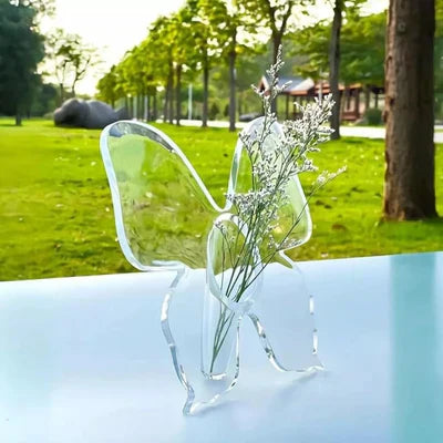 🔥Vase Décoratif Transparent Inspiré par le Papillon 🦋💎