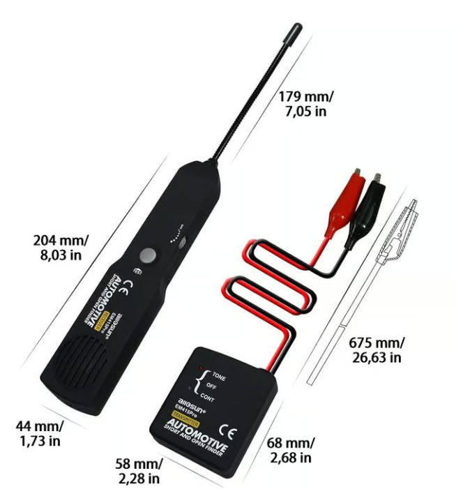 📢DERNIER JOUR DE VENTE - 50% DE RÉDUCTION💥 EM415 Détecteur de circuit ouvert et court pour automobile - Sonde DC & générateur de tonalité pour la recherche de pannes (jusqu'à 42V)