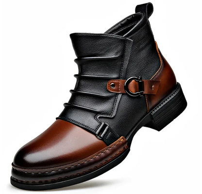 👢60% de réduction! ✨ Bottines en Cuir Véritable pour Homme – Confortable, Durable & Style Intemporel 🧥