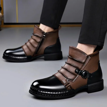 👢60% de réduction! ✨ Bottines en Cuir Véritable pour Homme – Confortable, Durable & Style Intemporel 🧥